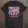 Proud Usa Navy Girlfriend Shirt Patriotic Service Women Tee