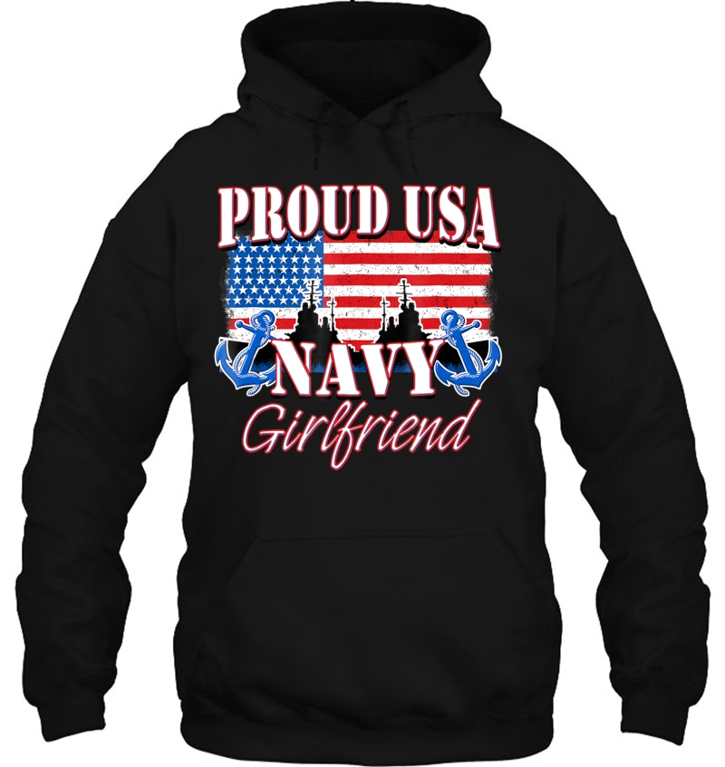 Proud Usa Navy Girlfriend Shirt Patriotic Service Women Mugs