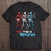 Retro Red White & Bluegrass Dancing Skeletons & Banjos Tee