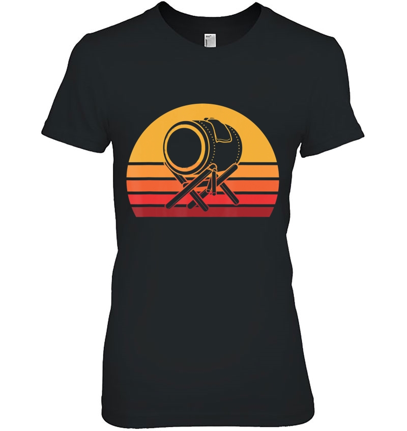 Retro Taiko Drum Shirt, Vintage Japanese Drumming Tee Gift Ladies Tee