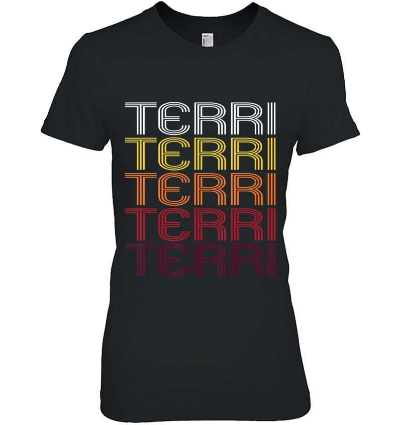 Terri Retro Wordmark Pattern - Vintage Style Hoodie