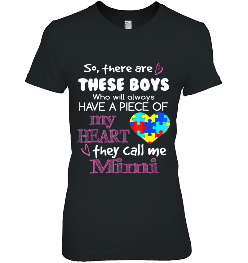 These Boys Call Me Mimi Autism Awareness Hoodie