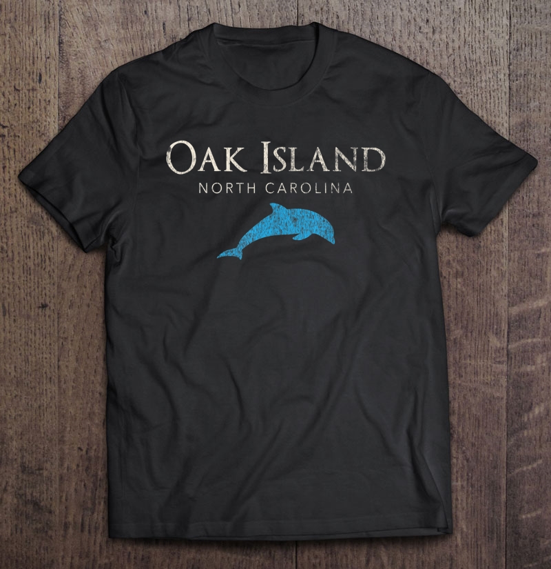 Vintage Oak Island Nc Dolphin Shirt