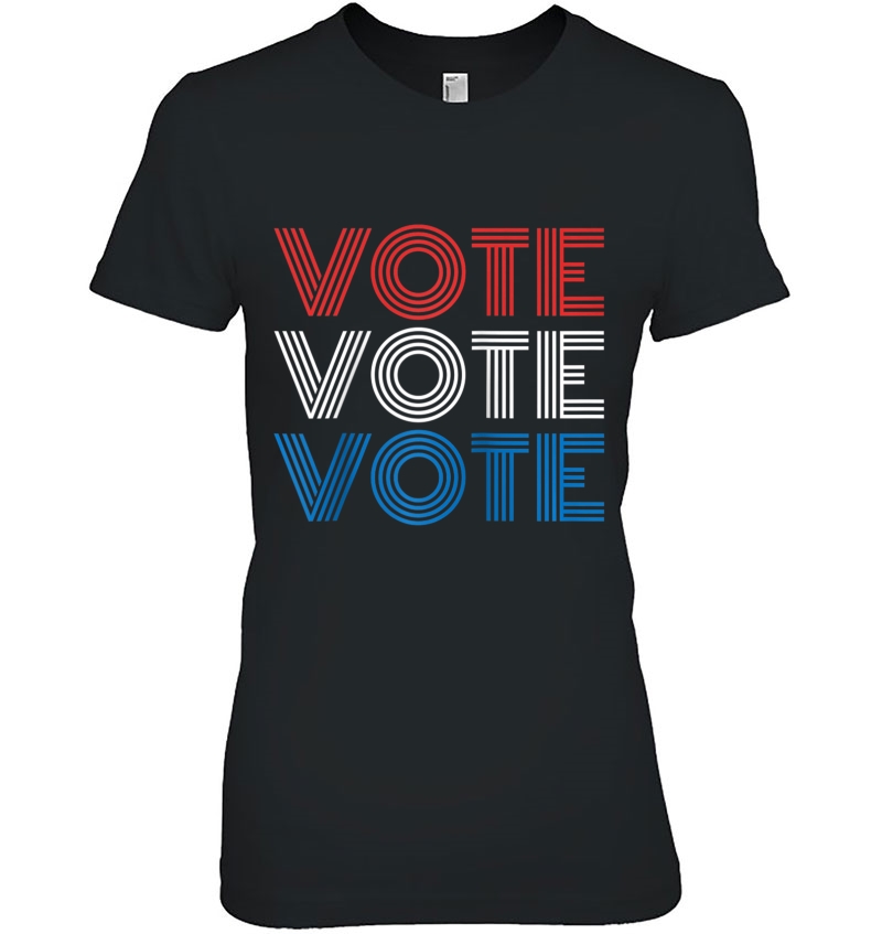 Vote Vote Vote Red White Blue Retro Voting Shirt Political Raglan Baseball Tee Hoodie