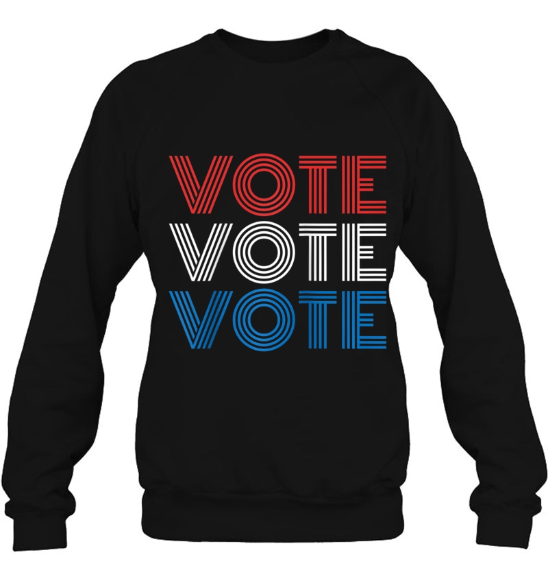 Vote Vote Vote Red White Blue Retro Voting Shirt Political Raglan Baseball Tee Mugs