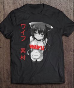 Waifu Material Ahegao Cosplay Anime Hentai Tee Manga Comics Tee