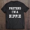 Womens Pretend I'm A Hippie Funny Halloween Costume V-Neck Tee