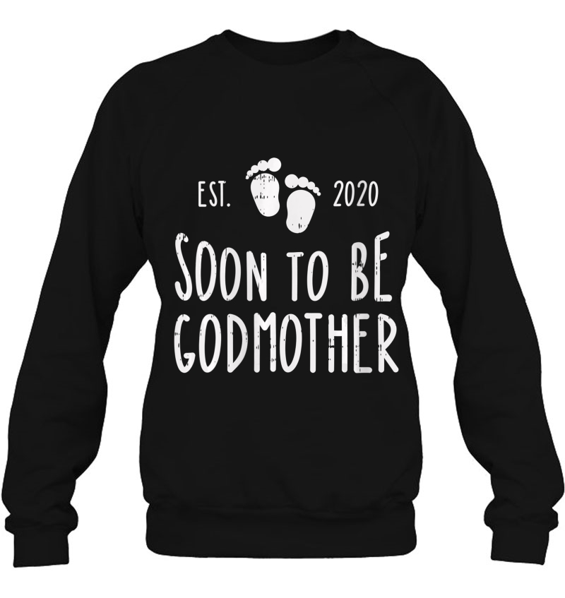 Womens Soon To Be Godmother Est 2020 Foot Print Pregnancy Gift V-Neck Mugs