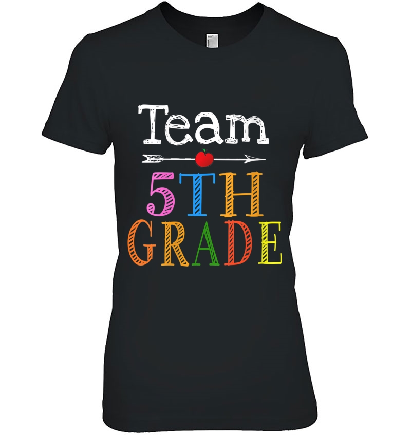 Womens Team 5Th Fifth Grade Teacher Student Back To School Funny V-Neck Hoodie