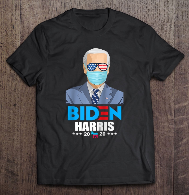 Biden Harris 2020 Shirt Vote Joe Biden Mask 2020 Raglan Baseball Tee Shirt