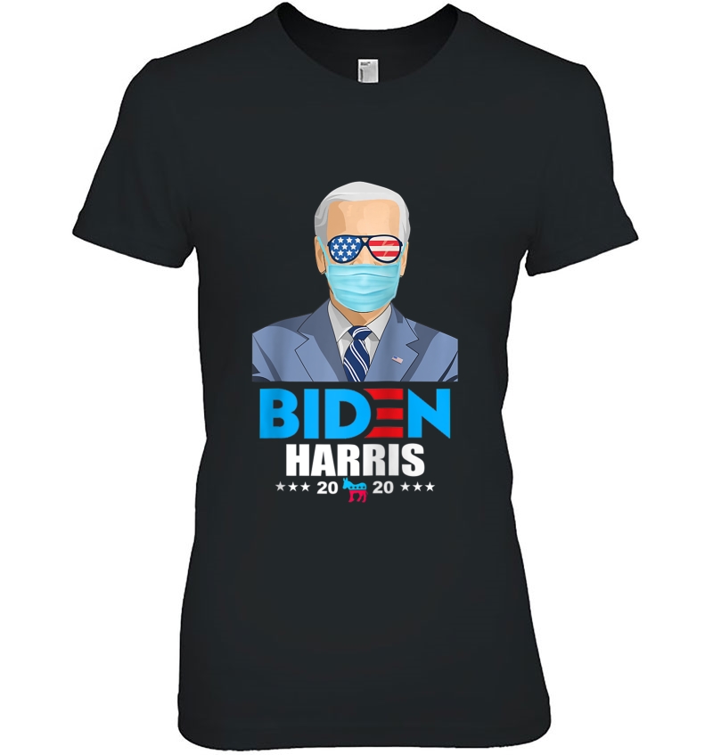 Biden Harris 2020 Shirt Vote Joe Biden Mask 2020 Raglan Baseball Tee Hoodie