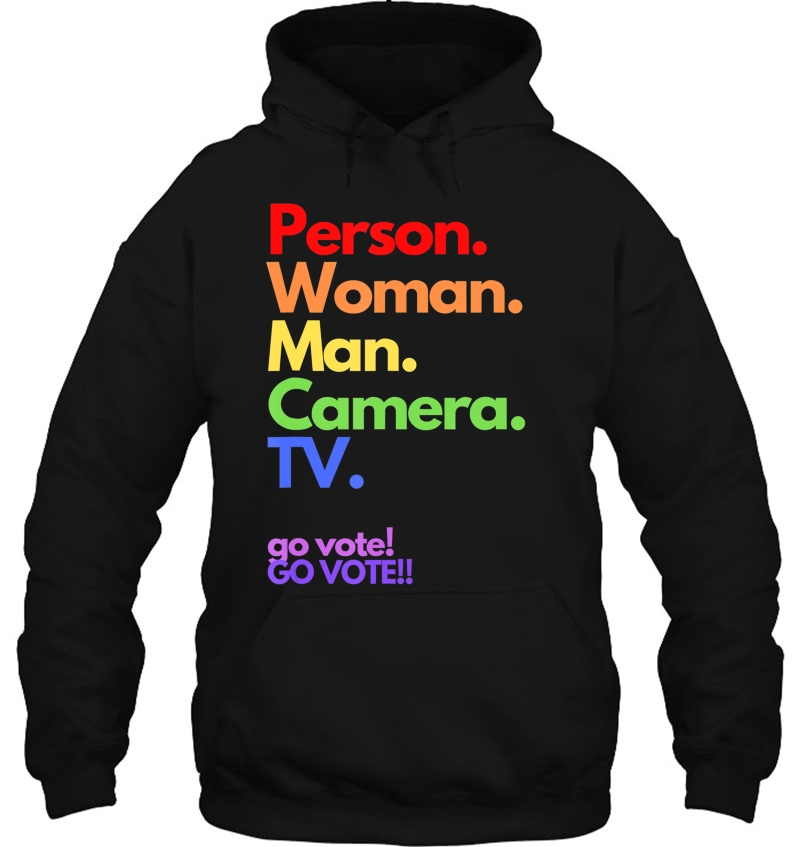 Funny Retro Person Woman Man Camera Tv Anti Trump Biden 2020 Hoodie