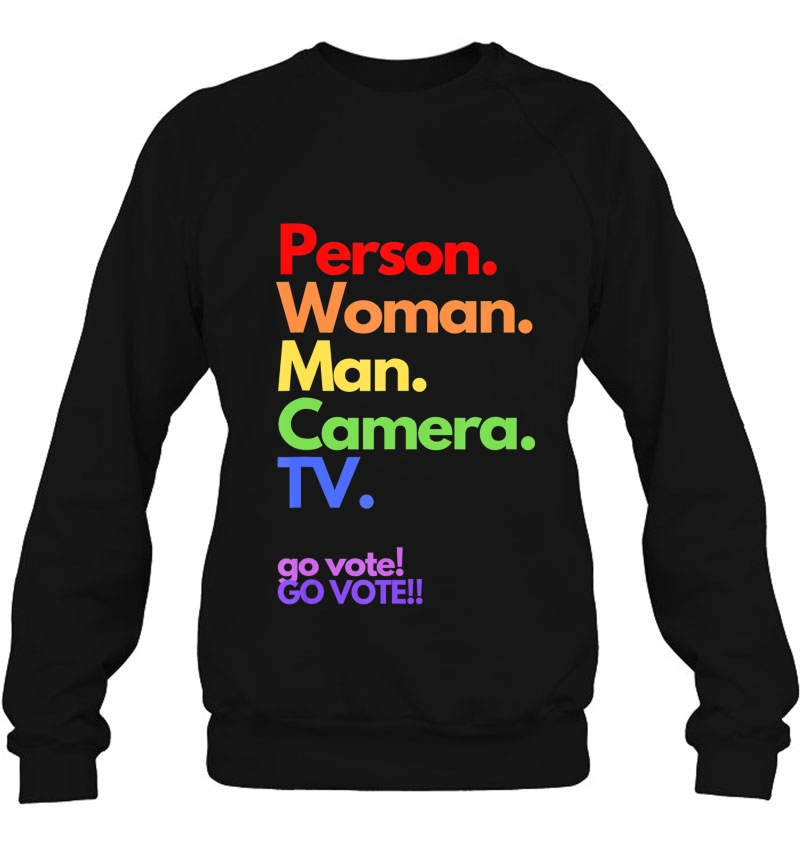 Funny Retro Person Woman Man Camera Tv Anti Trump Biden 2020 Sweatshirt