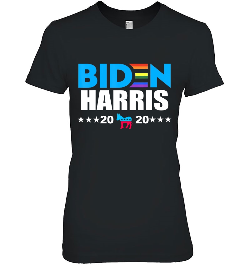 Joe Biden 2020 Biden Harris Rainbow Gay Pride Lgbt Ladies Tee