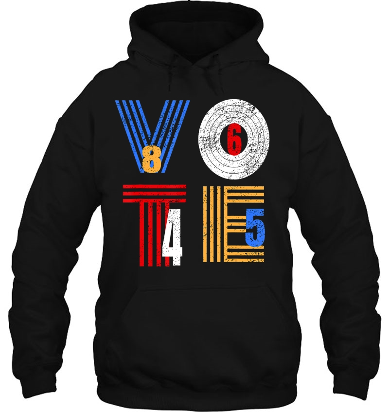Retro Anti Trump Vote 8645 Democrat Voter Gift Hoodie