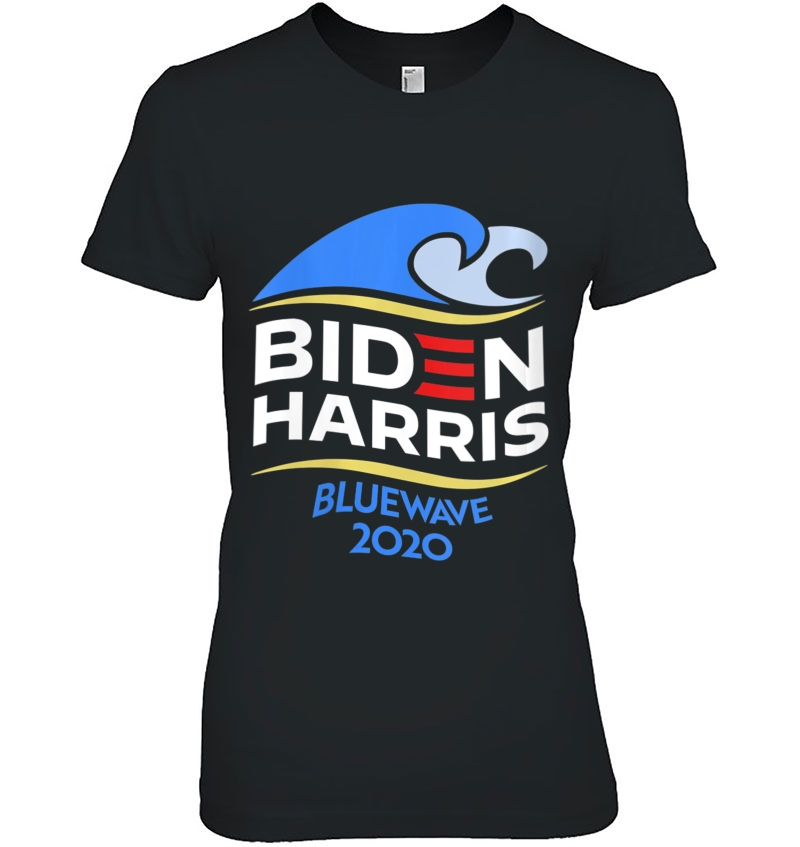 Womens Biden Harris Blue Wave 2020 Democrat Voter Election V-Neck Ladies Tee
