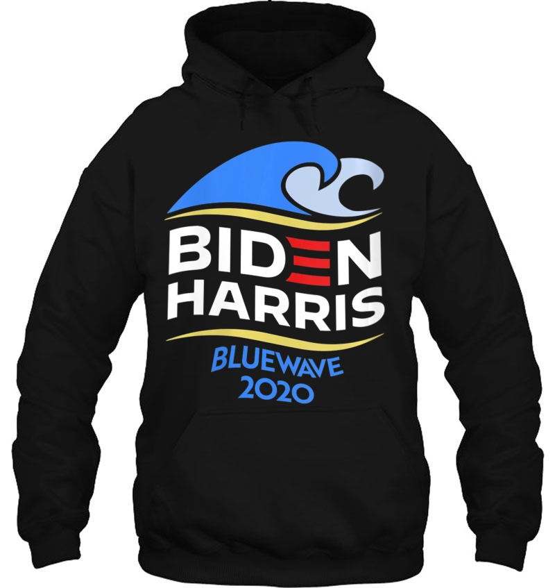 Womens Biden Harris Blue Wave 2020 Democrat Voter Election V-Neck Hoodie