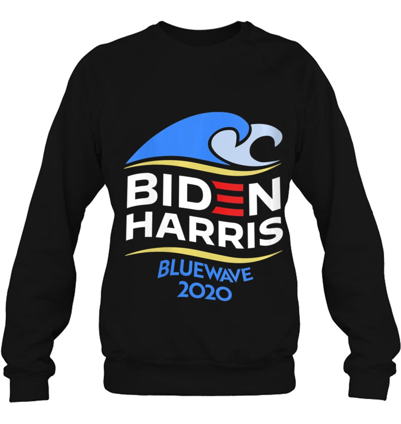 Womens Biden Harris Blue Wave 2020 Democrat Voter Election V-Neck Sweatshirt