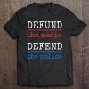 Womens Defund The Media Defend The Police For Q American Patriots V-Neck Tee