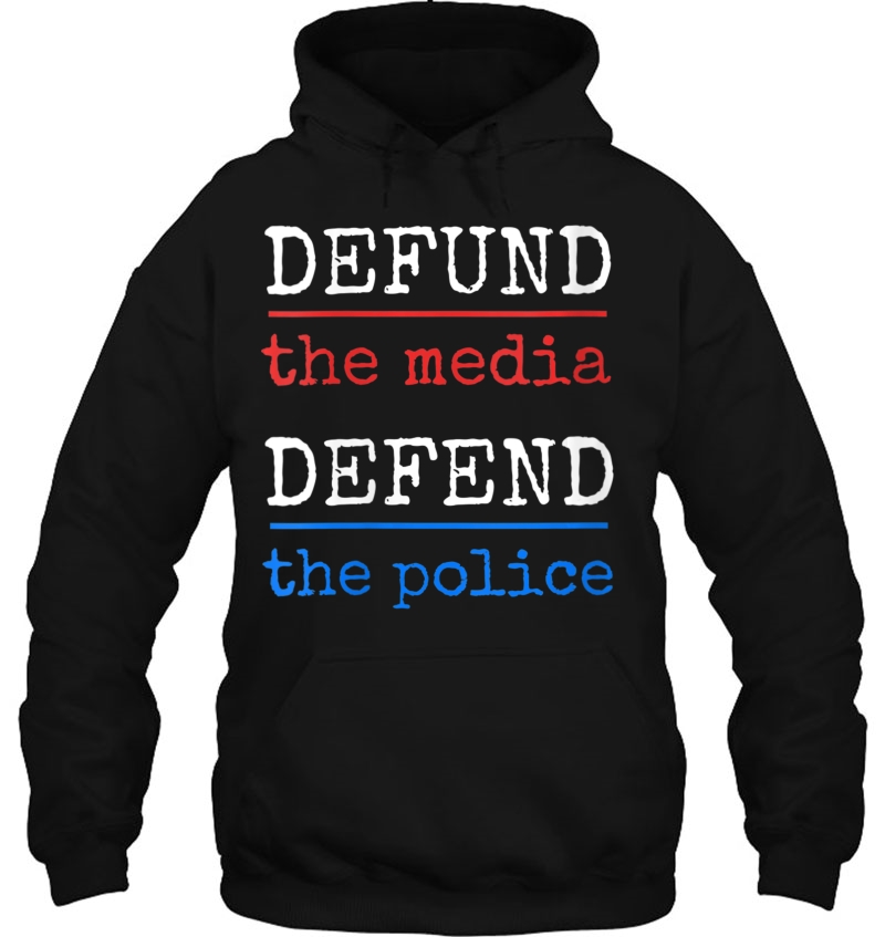 Womens Defund The Media Defend The Police For Q American Patriots V-Neck Hoodie