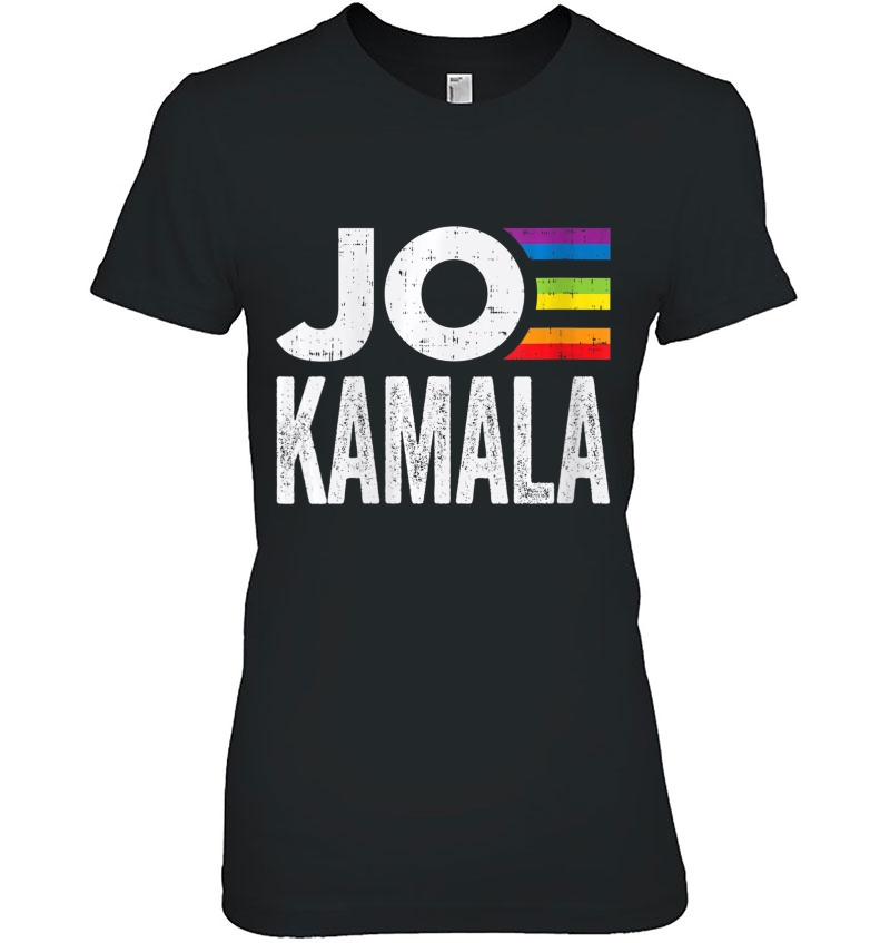 Womens Joe Kamala Biden Harris 2020 Gay Rainbow Lgbt Democrat Gift V-Neck Hoodie