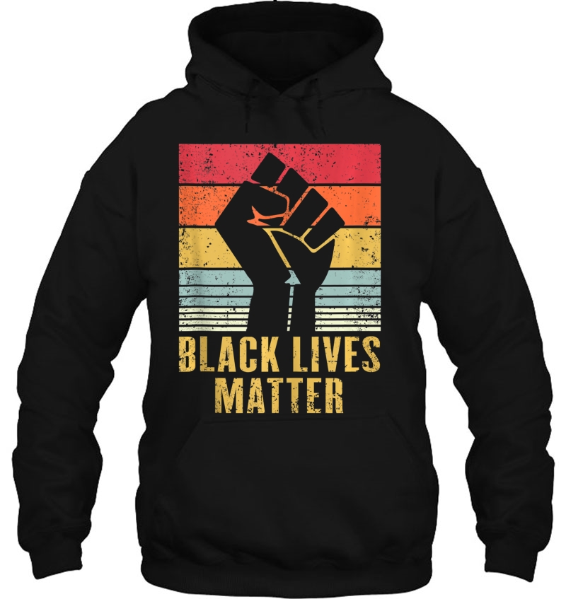Black Lives Matter Blm Protest Black Fist Vintage Retro Tank Top Hoodie