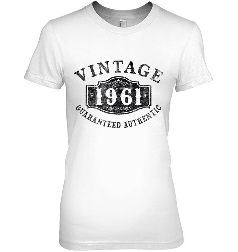 59 Years Old 1961 Authentic 59Th Birthday, Anniversary Gift Ladies Tee