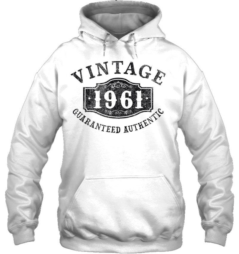 59 Years Old 1961 Authentic 59Th Birthday, Anniversary Gift Hoodie