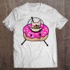 Cute Kawaii Frenchie In Spaceship Donut French Bulldog Gift Raglan Baseball Tee Tee