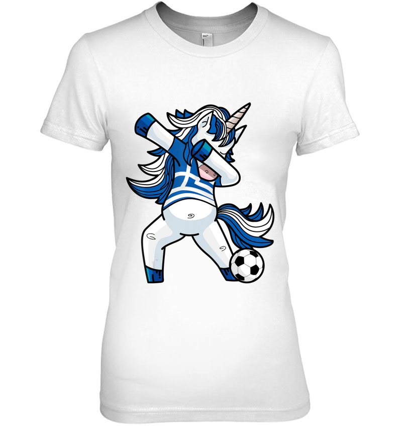 Dabbing Soccer Unicorn Greece Greeks Football Hoodie