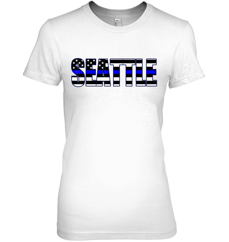 Protect And Serve In Seattle Police Flag Pd Hoodie