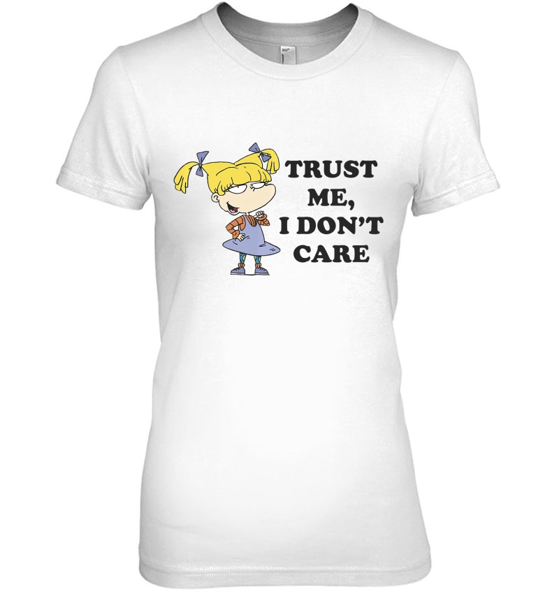 Rugrats Angelica I Don't Care Text Poster Premium Hoodie