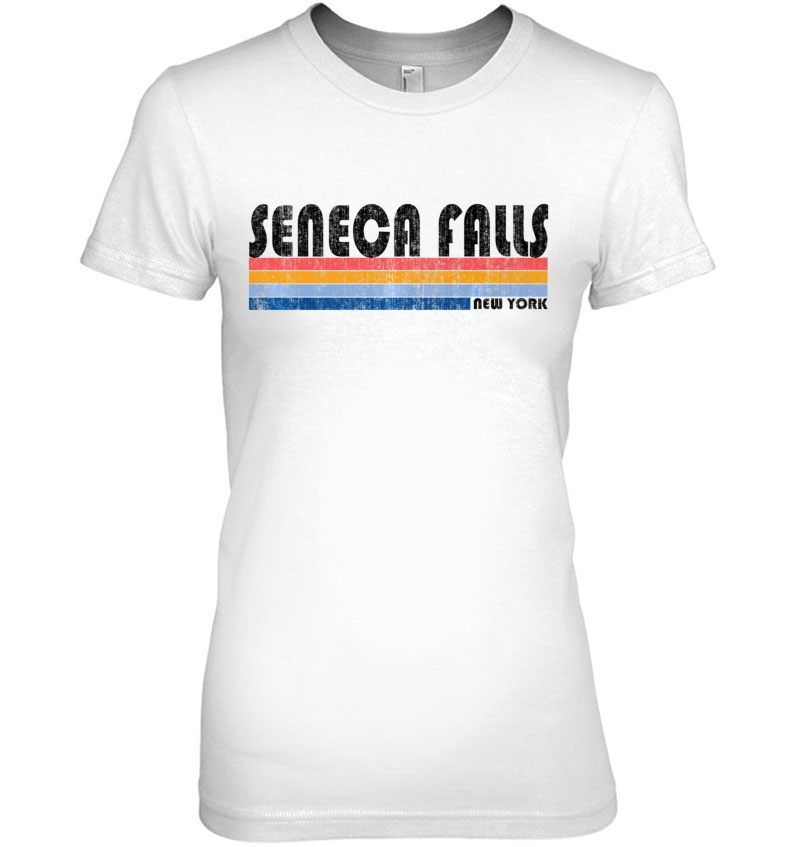 Vintage 1980S Style Seneca Falls Ny Ladies Tee