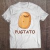 Womens Cute Pug Potato Shirt Funny Dog Potato Shirt Pugtato V-Neck Tee