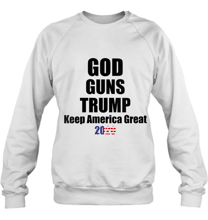 Womens Keep America Great Trump 2020 Shirt God Guns Trump V-Neck Mugs