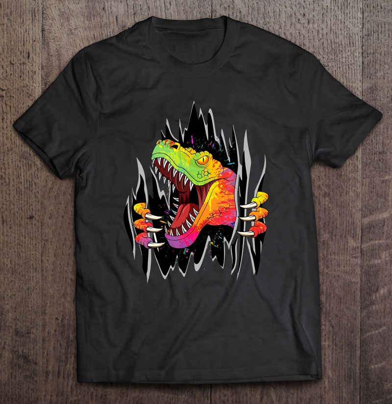 Colorful T-Rex Dinosaur Inside Me Shirt