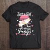 Just A Girl Who Loves Frogs Floral Vintage Version Tee