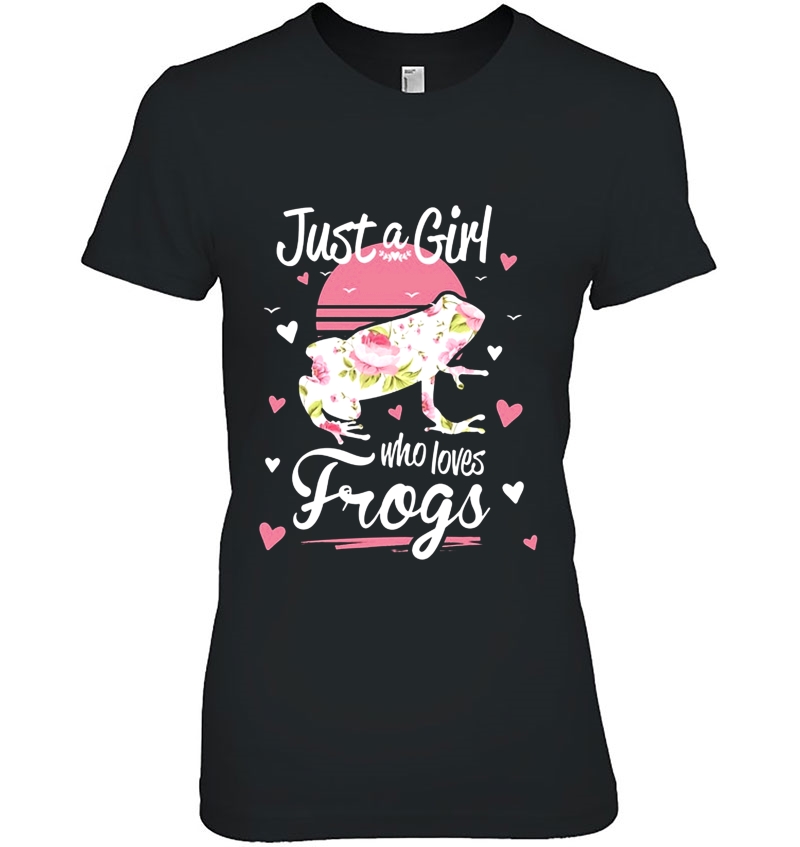 Just A Girl Who Loves Frogs Floral Vintage Version Hoodie