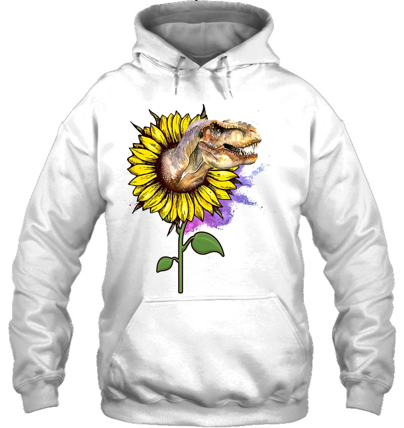 T-Rex Dinosaur Sunflower Hoodie