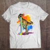 T-Rex Dinosaur Painting Rainbow Ice Cream Tee