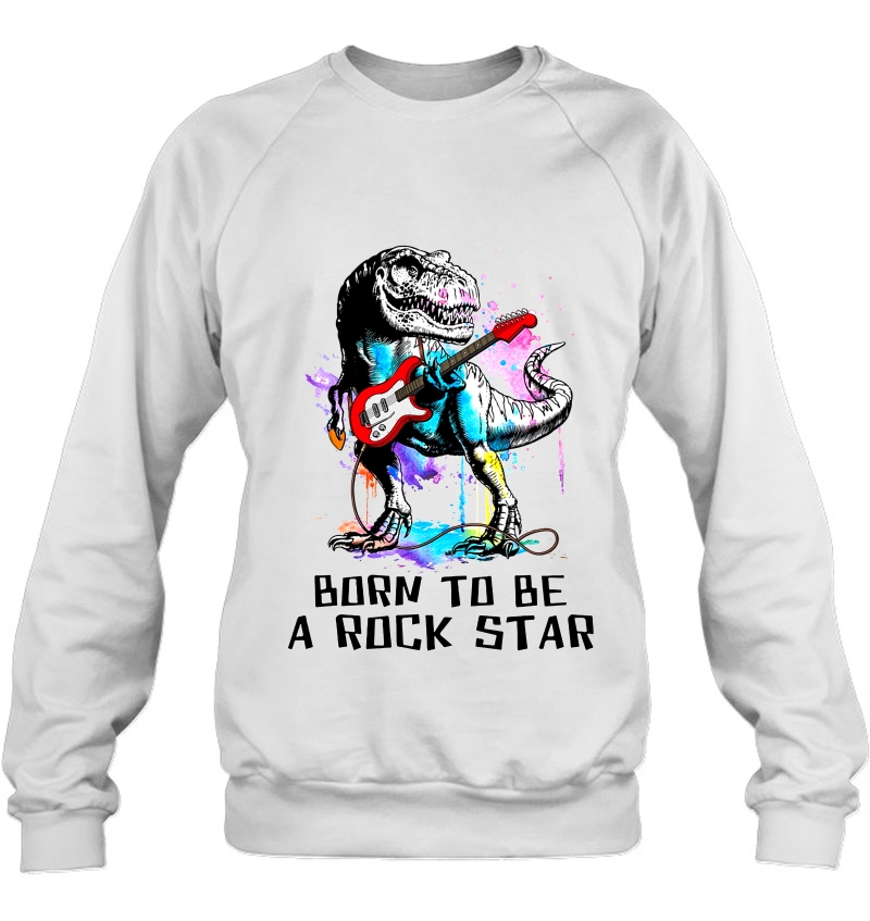 Born To Be A Rock Star T-Rex Playing Guitar Mugs