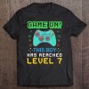 7Th Birthday Game On This Boy Has Reached Level 7 Gamer Tee