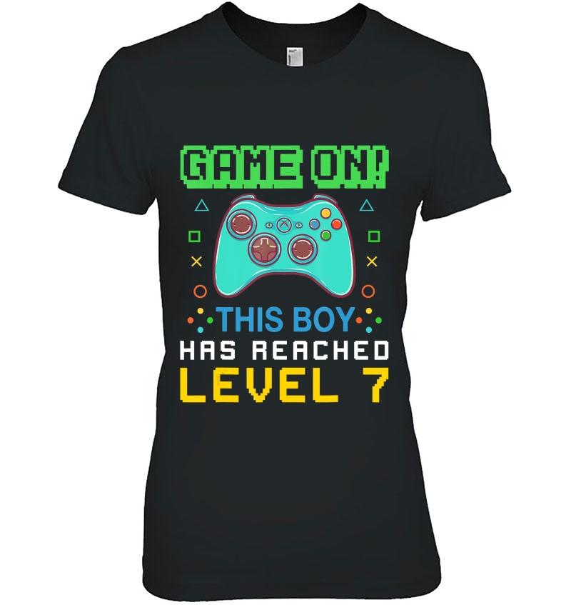 7Th Birthday Game On This Boy Has Reached Level 7 Gamer Hoodie