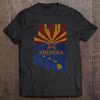 Aloha In Arizona Vintage Az State Flag Hawaii Souvenir Premium Tee