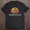 Asheville Nc Bluegrass Banjo Bear Funny Retro Tee