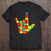 Asl Love Sign Language Autism Gift Awareness Support Tee