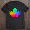 Canada Pride Tshirt Canadian Flag Lgbt Rainbow Polygonal Tee