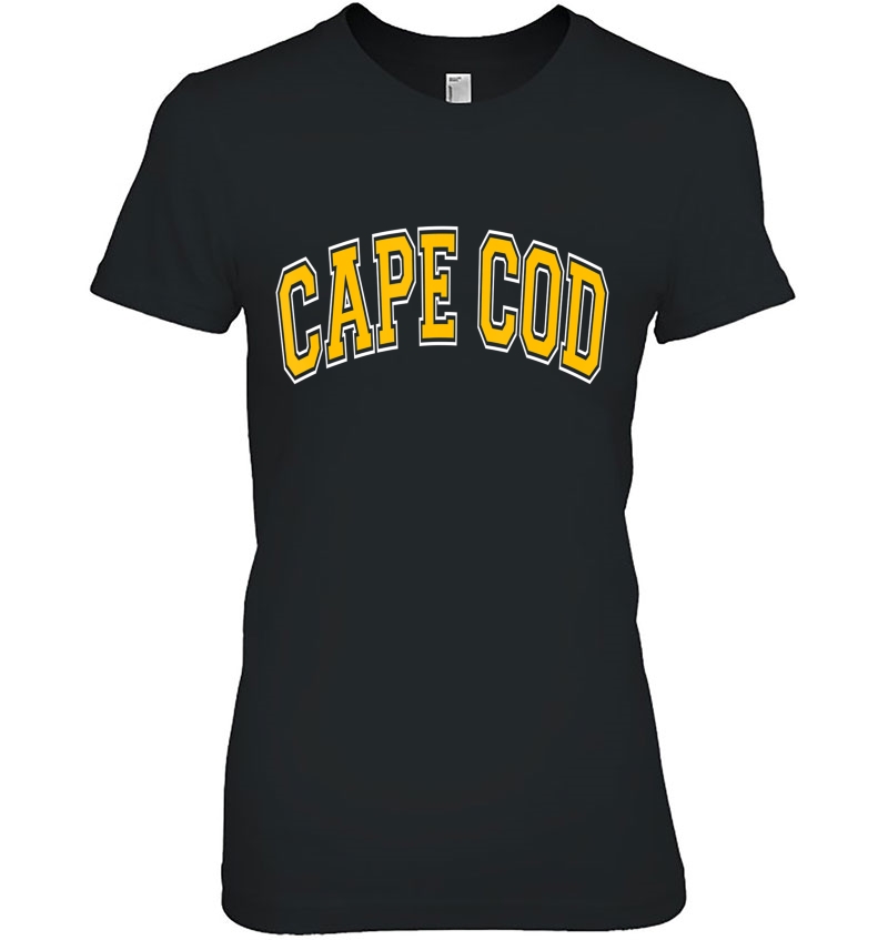 Cape Cod Varsity Style Amber Text Hoodie