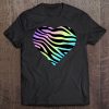 Colorful Zebra Print Heart Tee