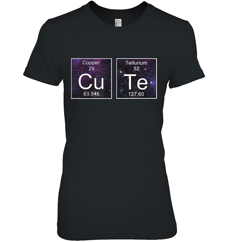 Cu Te Copper Tellurium Shirt Chemistry Periodic Element Pun Ladies Tee